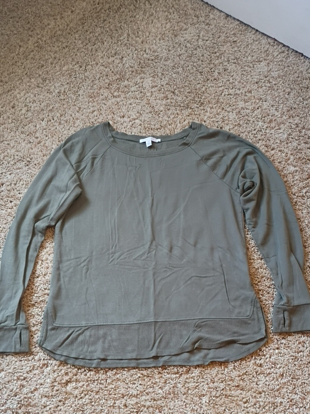 Threads 4 Thought Olive Long Sleeve Raglan Tee